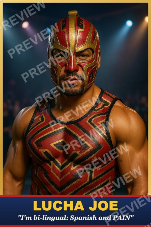 Sample lucha libre trading card